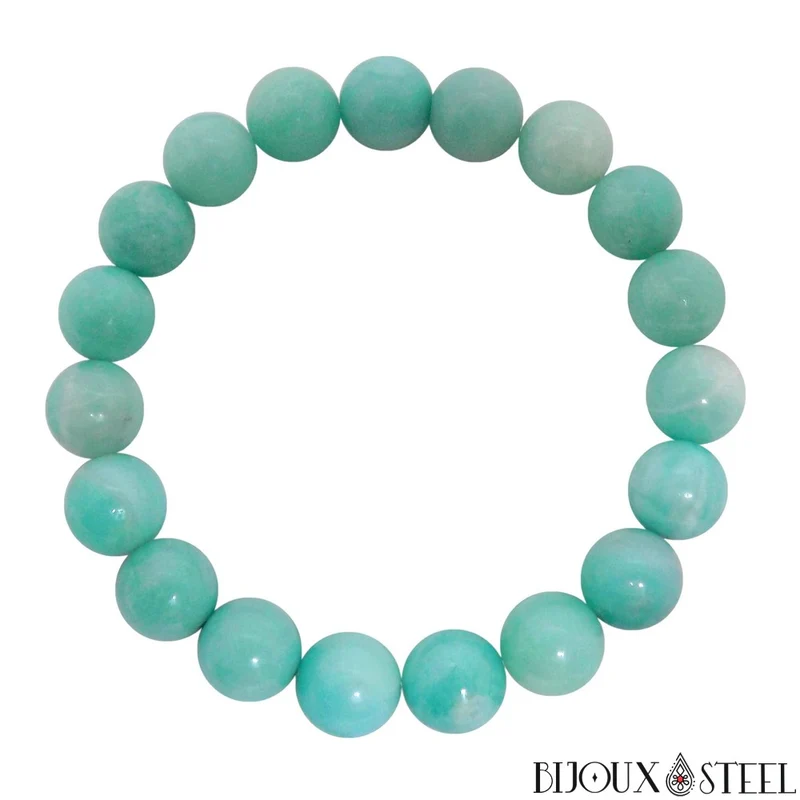 Bracelet en perles d'amazonite 10mm