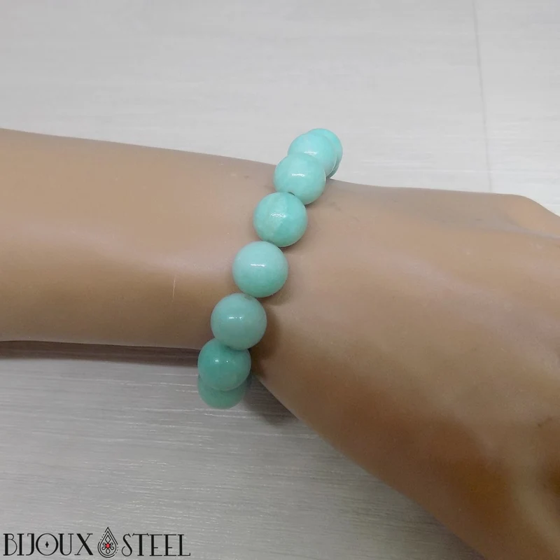 Bracelet en perles d'amazonite 10mm