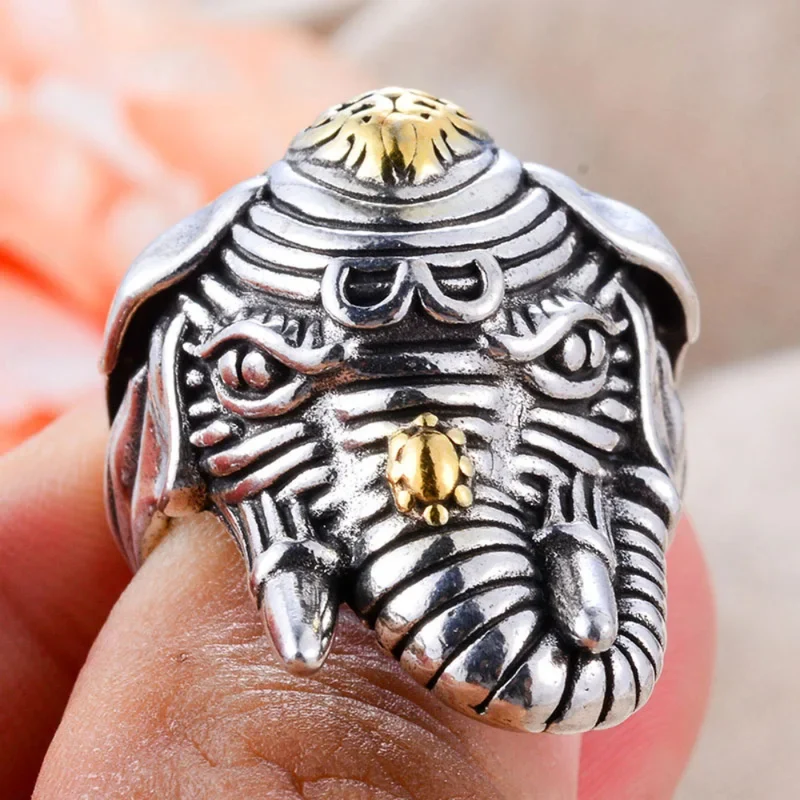 Bague Tête Éléphant Thaï