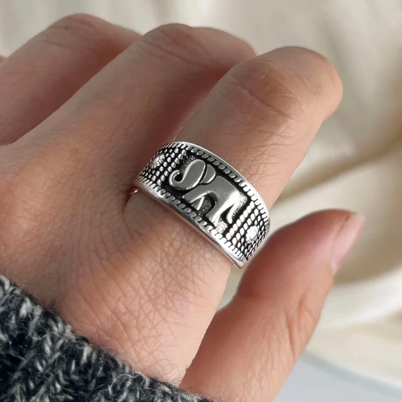 Bague Éléphant Ethnique
