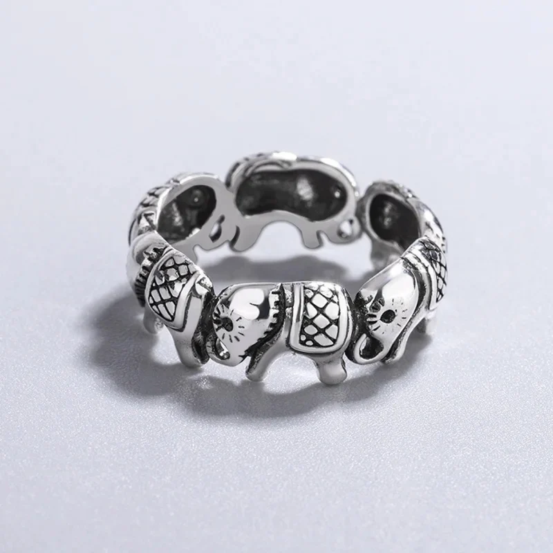 Bague groupe d'Éléphant