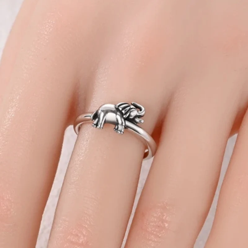 Bague Éléphant Argent Femme