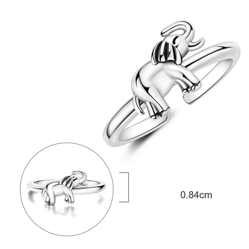 Bague Éléphant Argent Femme