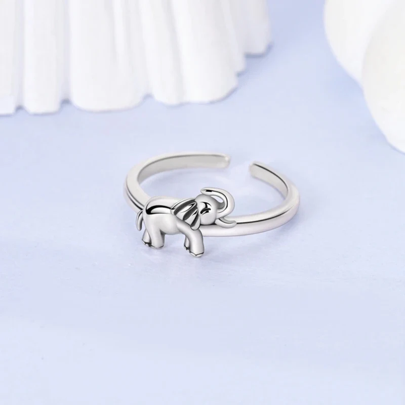 Bague Éléphant Argent Femme