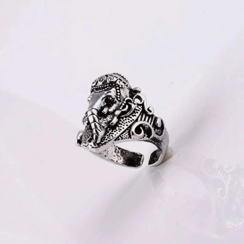 Bague Tête Éléphant Homme