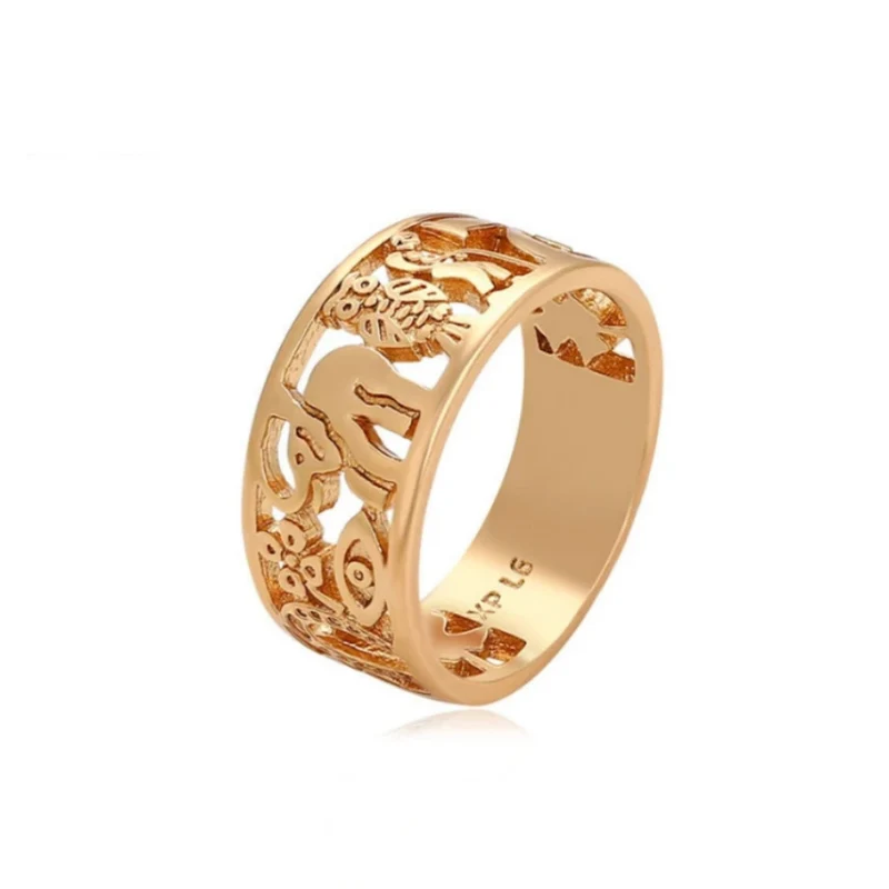 Bague Éléphant et Hibou
