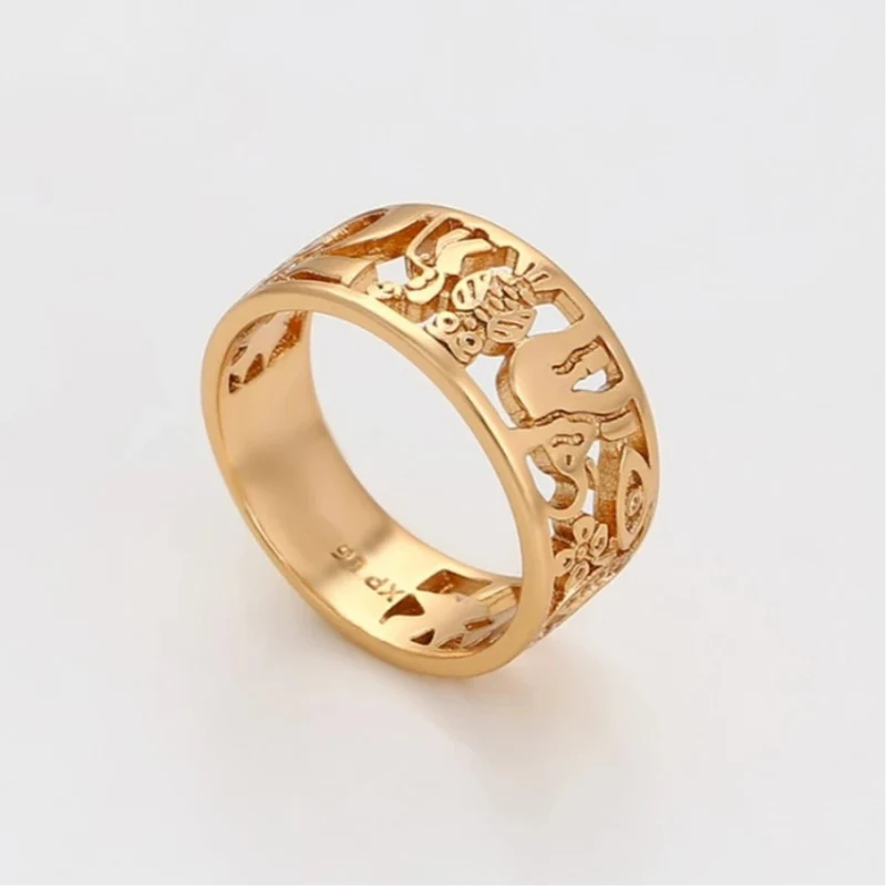 Bague Éléphant et Hibou