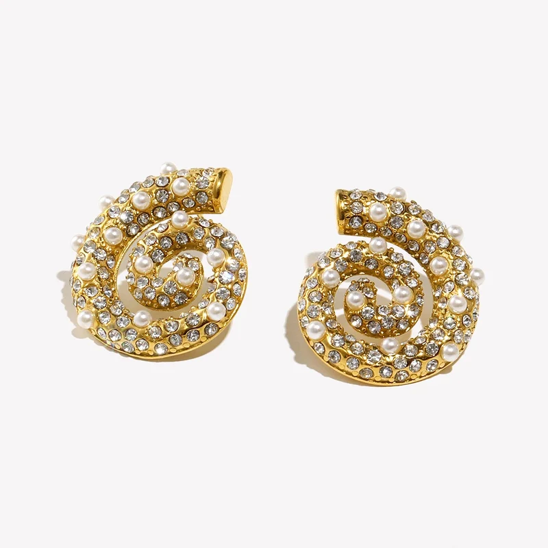 Boucles d'Oreilles Coquillages Cristaux