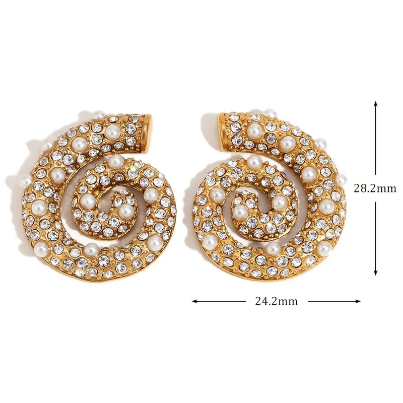 Boucles d'Oreilles Coquillages Cristaux