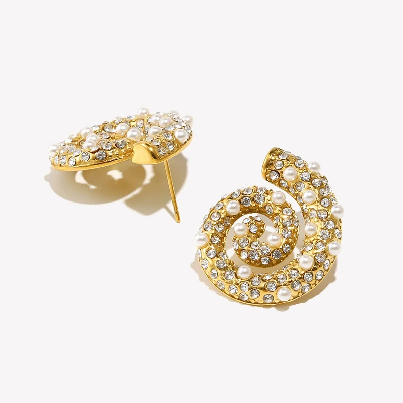 Boucles d'Oreilles Coquillages Cristaux