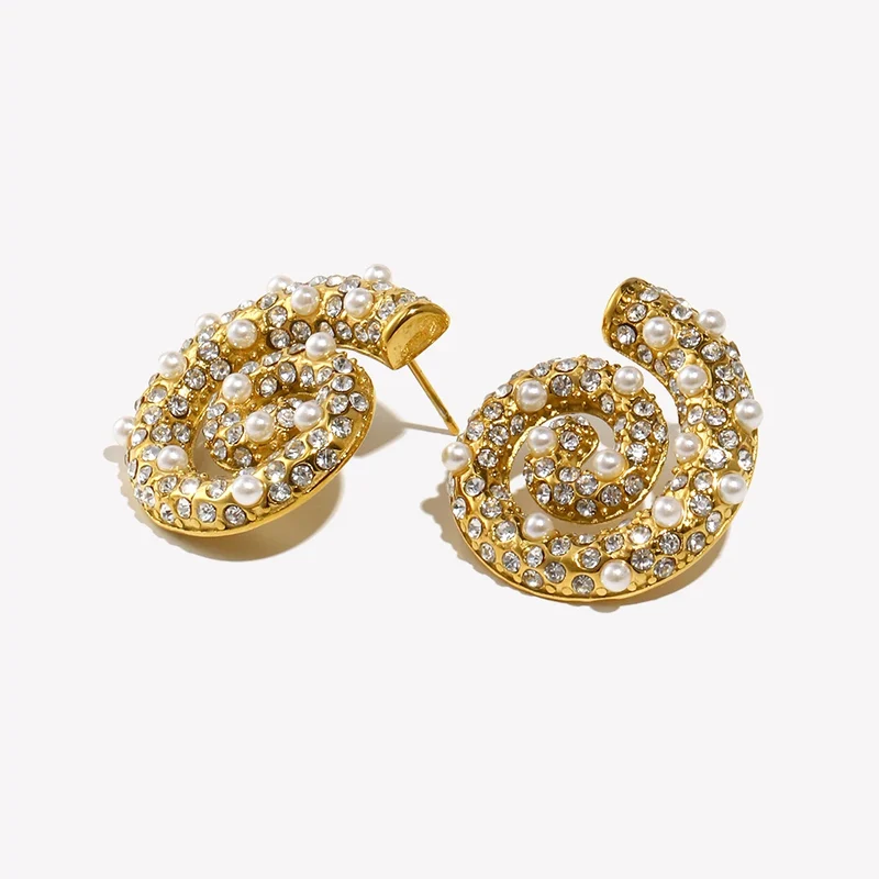 Boucles d'Oreilles Coquillages Cristaux