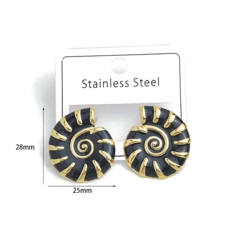 Boucles d'Oreilles Coquillage Or et Violettes