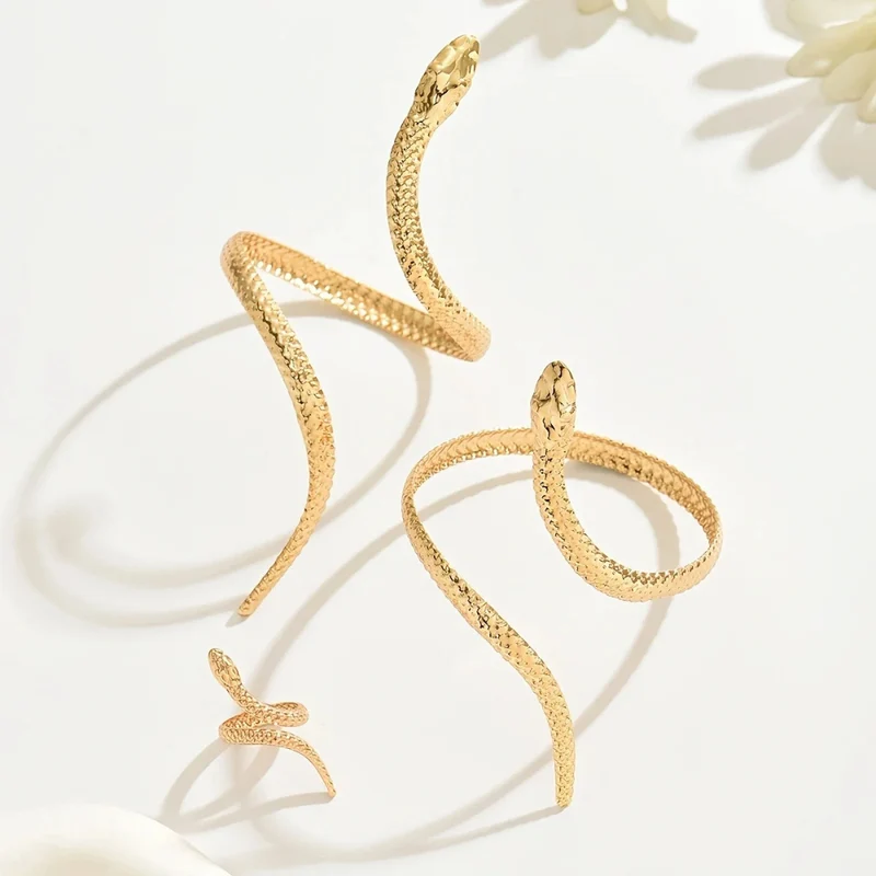 Bracelet de Bras Serpent Doré