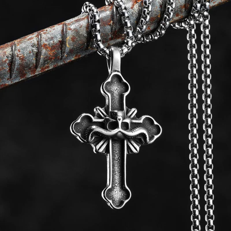 Collier Croix Gothique Homme