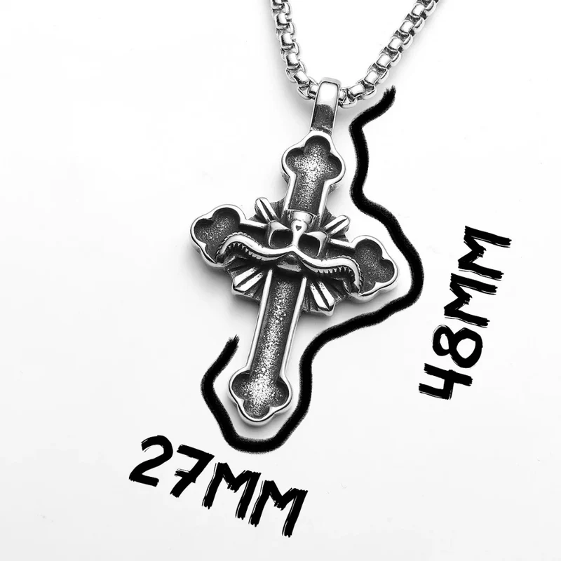 Collier Croix Gothique Homme