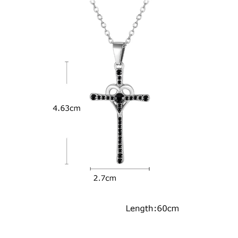 Collier pendentif Croix Acier Homme
