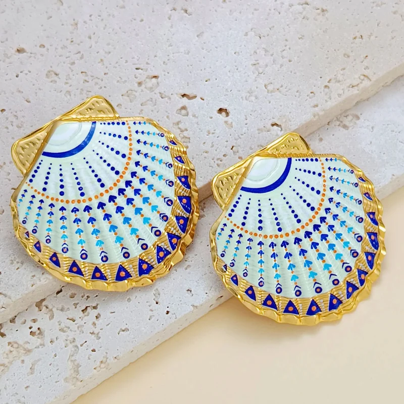 Boucles d'Oreilles Coquillage Couleurs