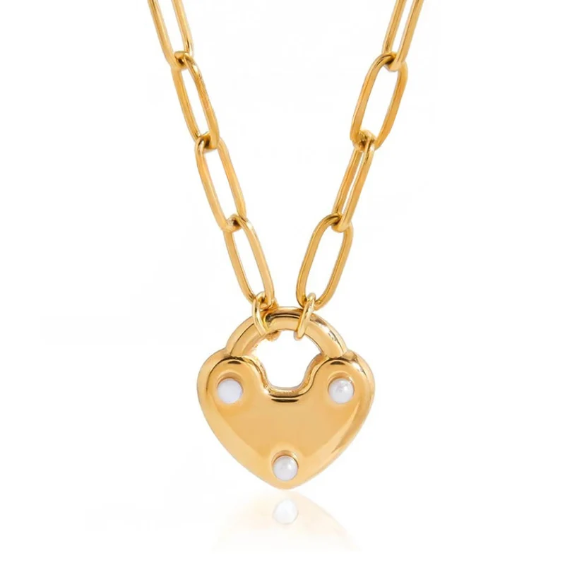 Double Collier Clé & Coeur Cadenas