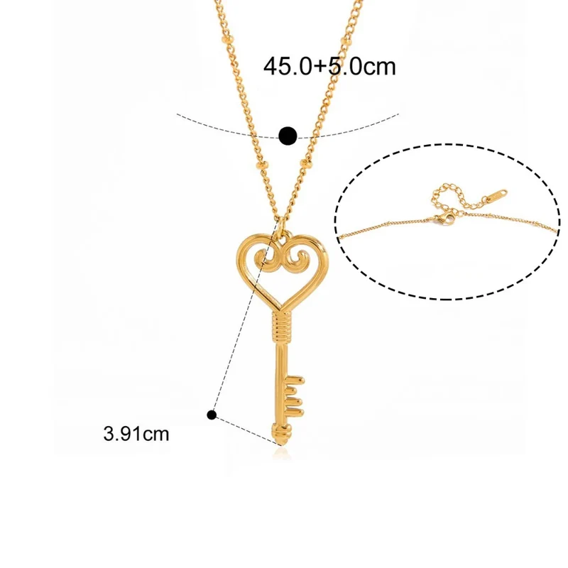 Double Collier Clé & Coeur Cadenas