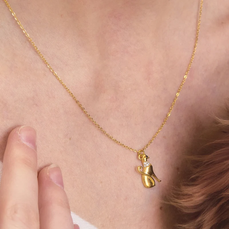 Collier Chat Élégant