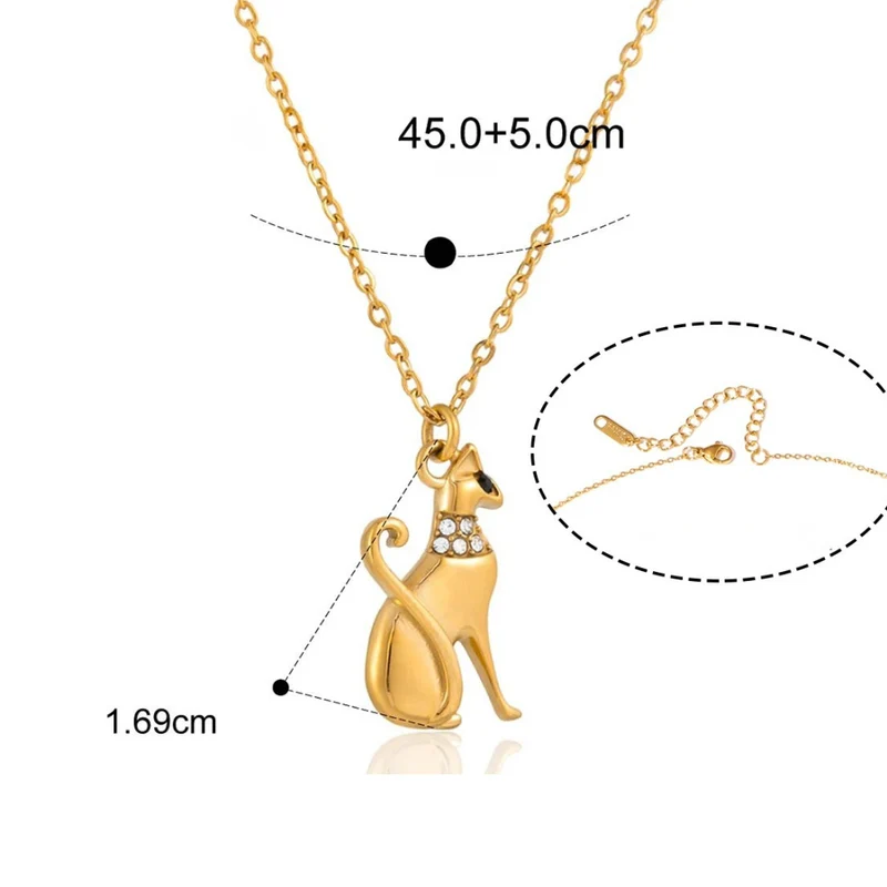 Collier Chat Élégant