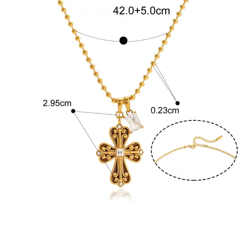 Collier Croix Vintage