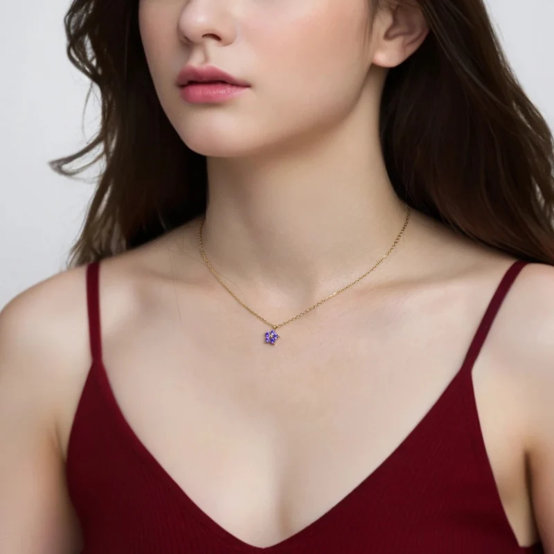 Collier petite Fleur Strass