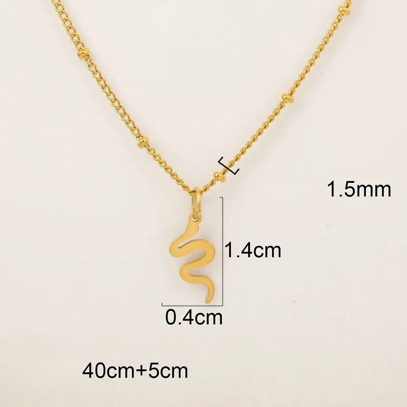 Collier pendentif Serpent Simple