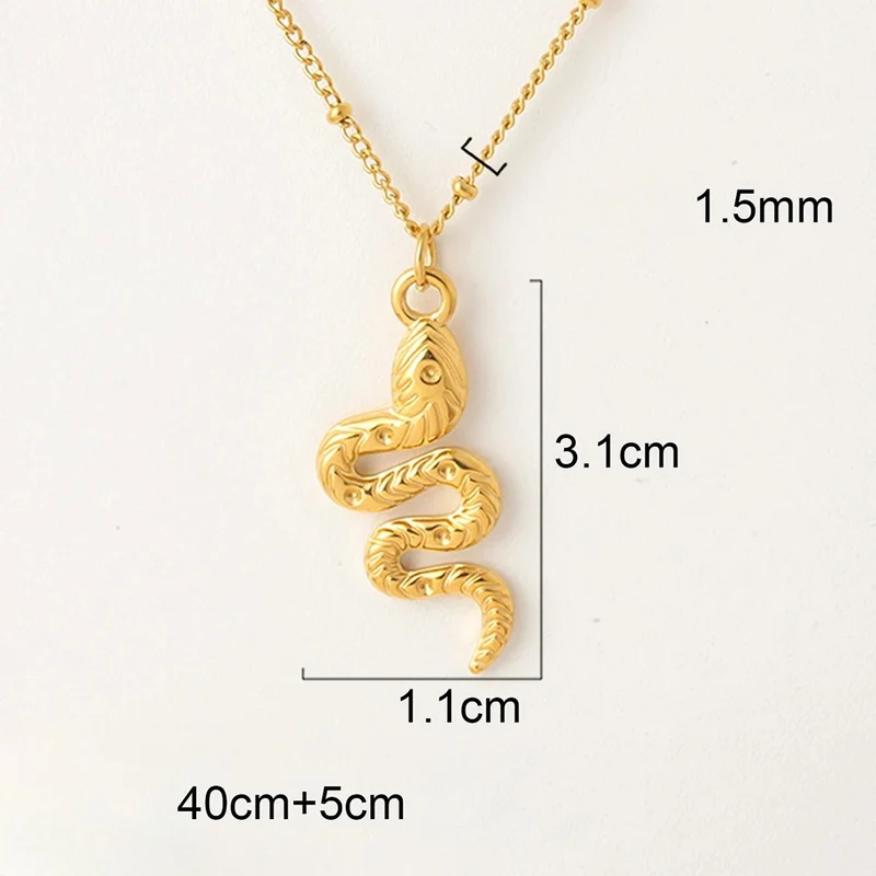 Collier Serpent Doré