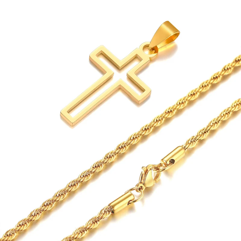 Collier Croix Ajourée Homme