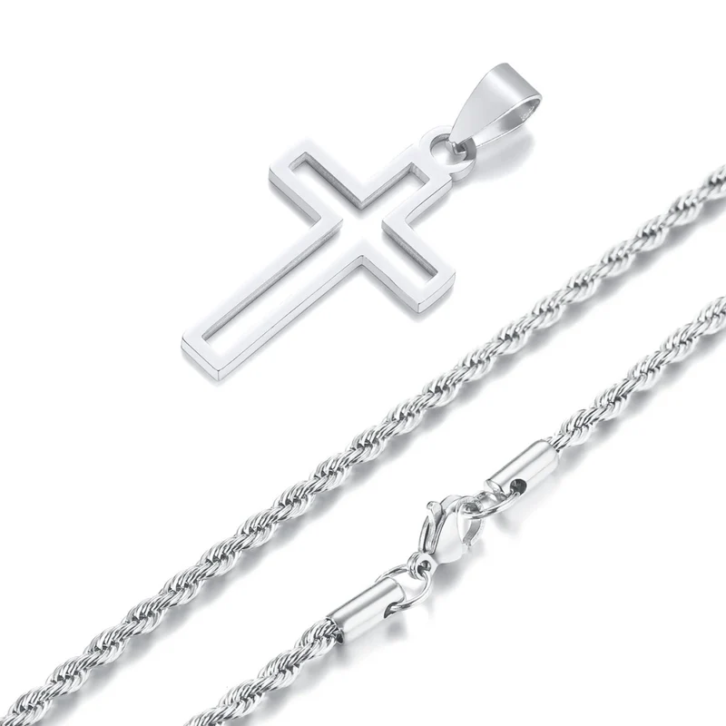 Collier Croix Ajourée Homme