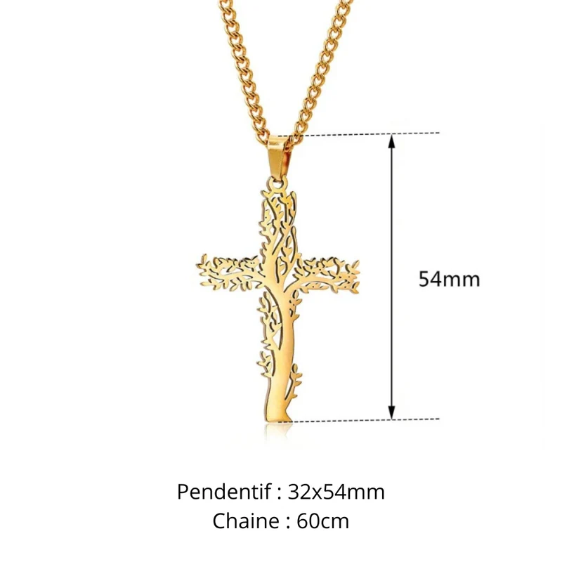 Collier Croix Arbre