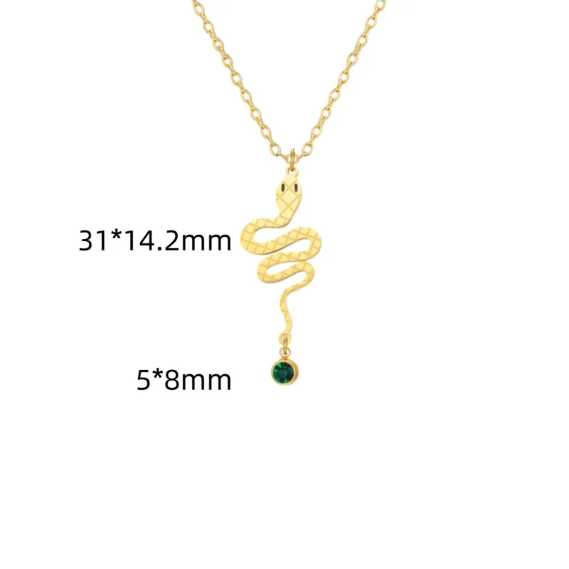 Collier Serpent Perle Verte