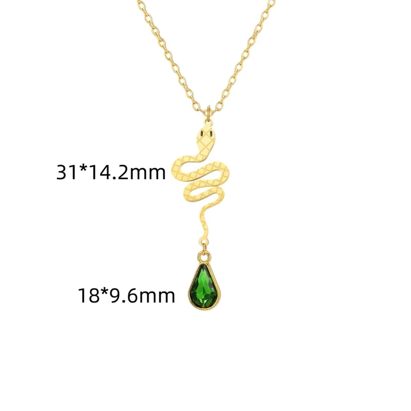Collier Serpent Perle Verte