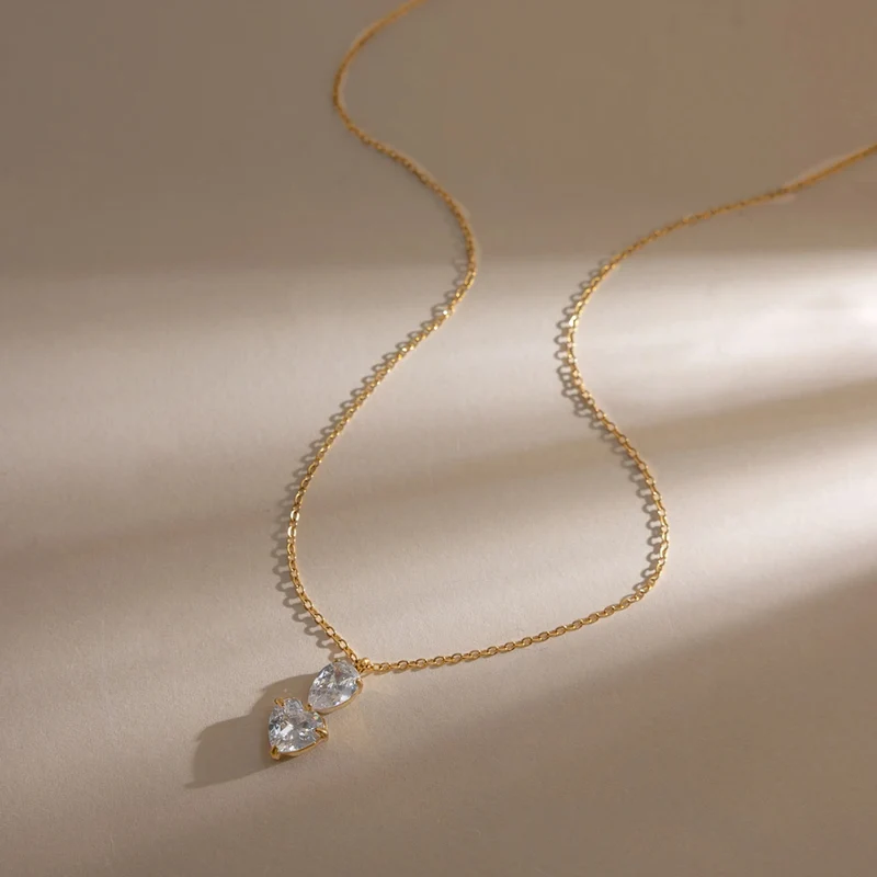 Collier Zircon Coeur