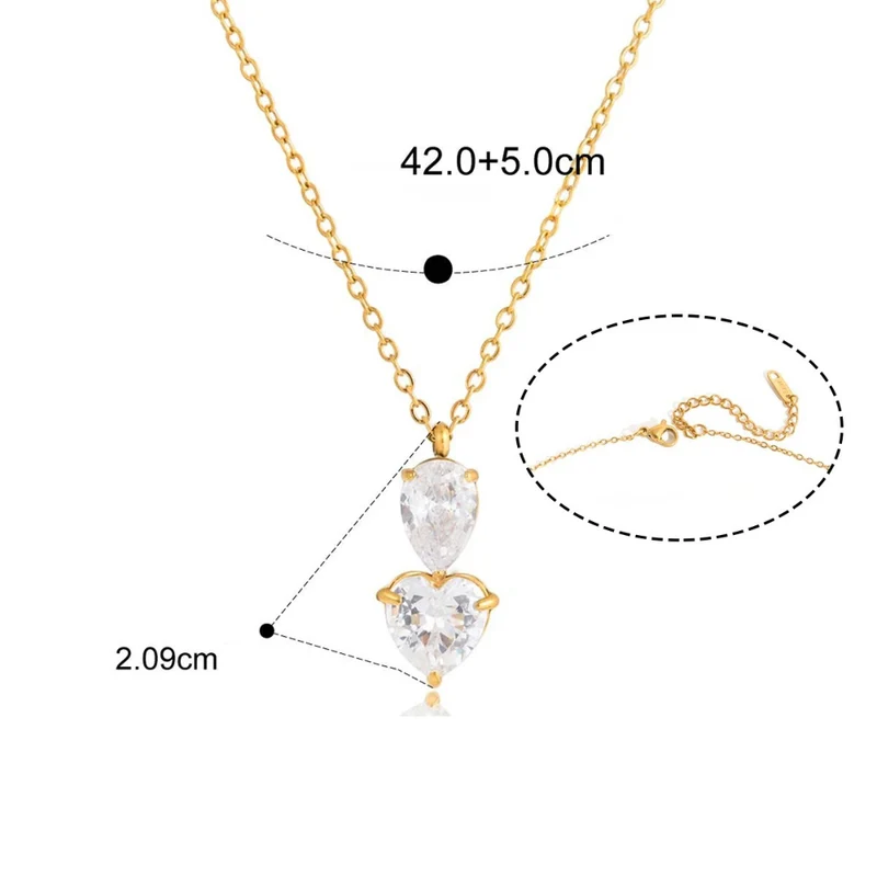 Collier Zircon Coeur