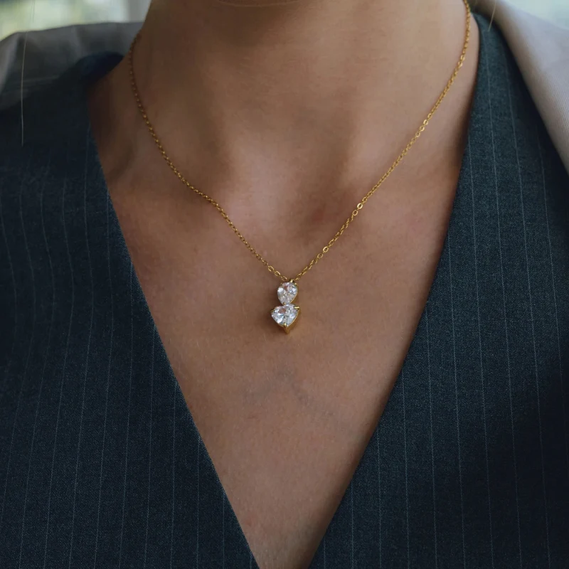 Collier Zircon Coeur