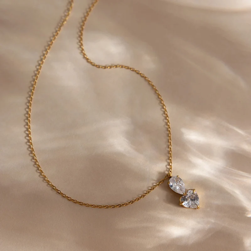 Collier Zircon Coeur