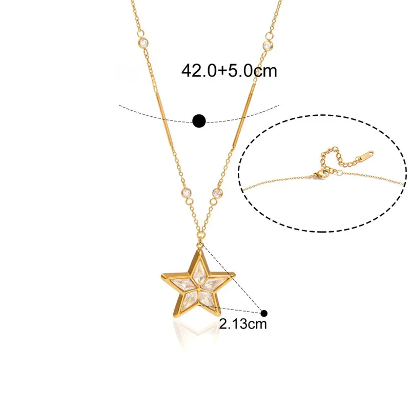 Collier pendentif Étoile Strass
