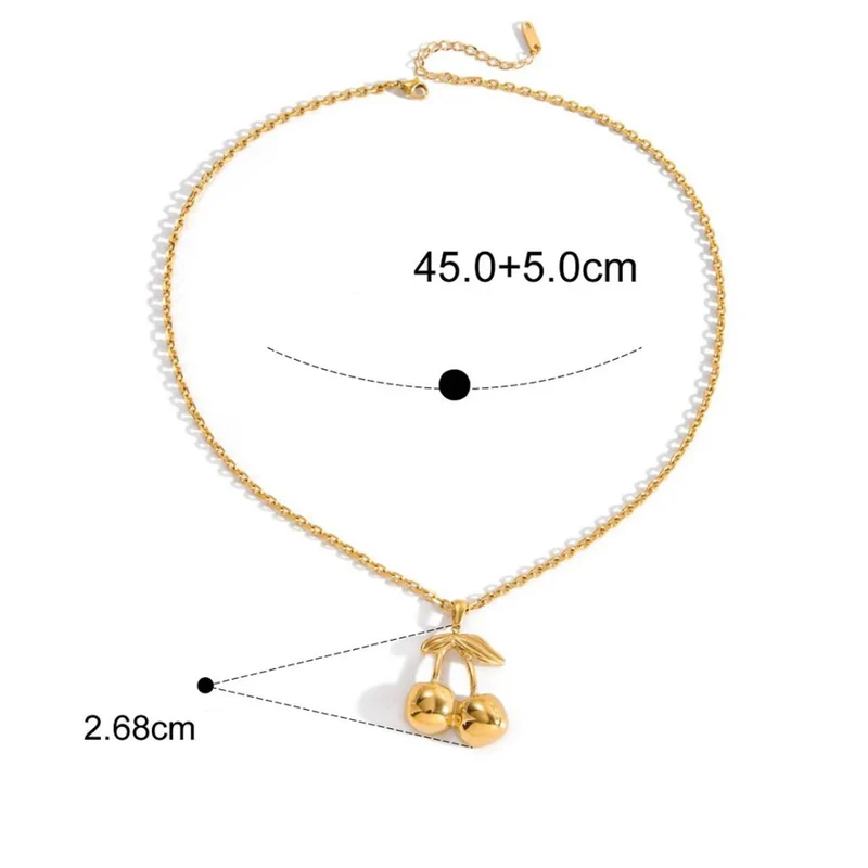 Collier Cerise Or Femme
