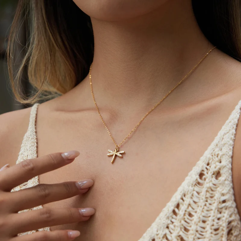 Collier Libellule Strass