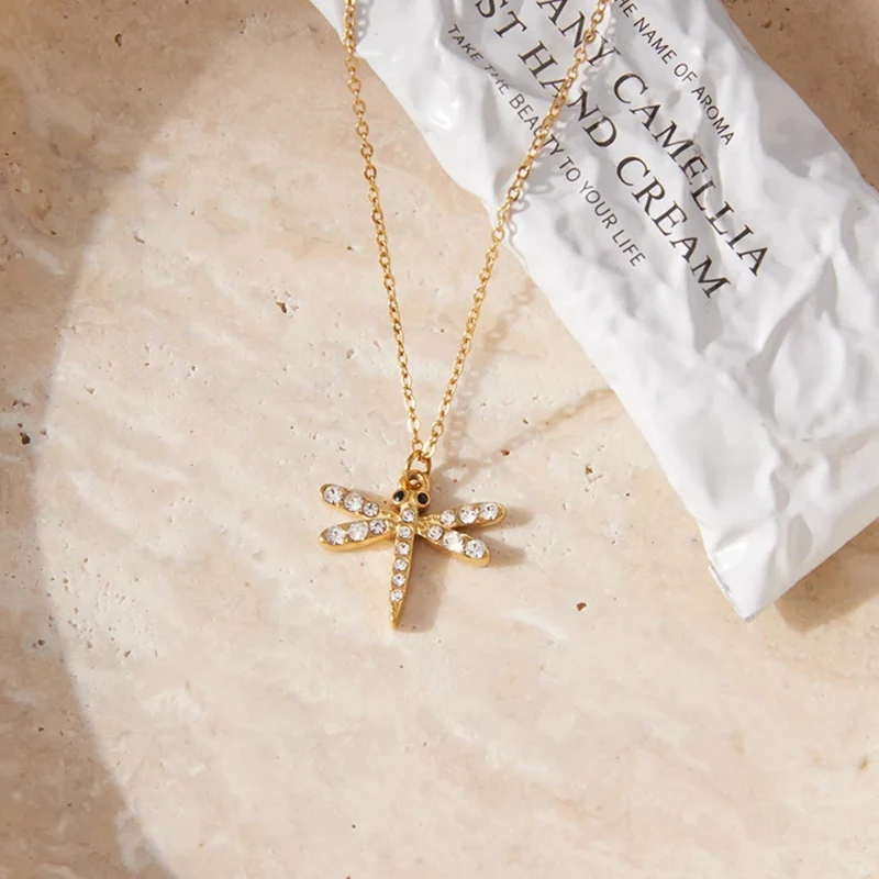 Collier Libellule Strass