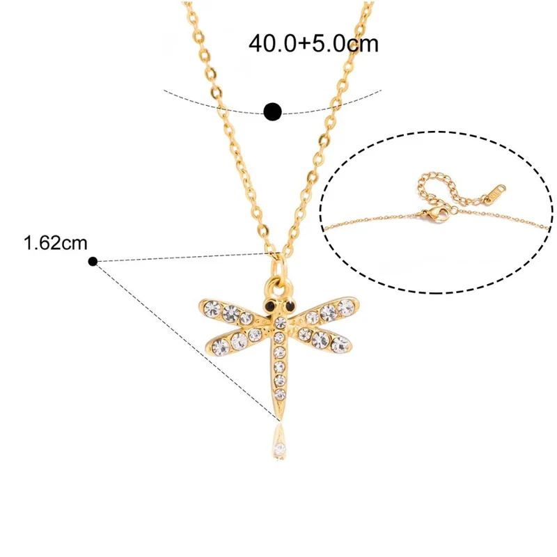 Collier Libellule Strass
