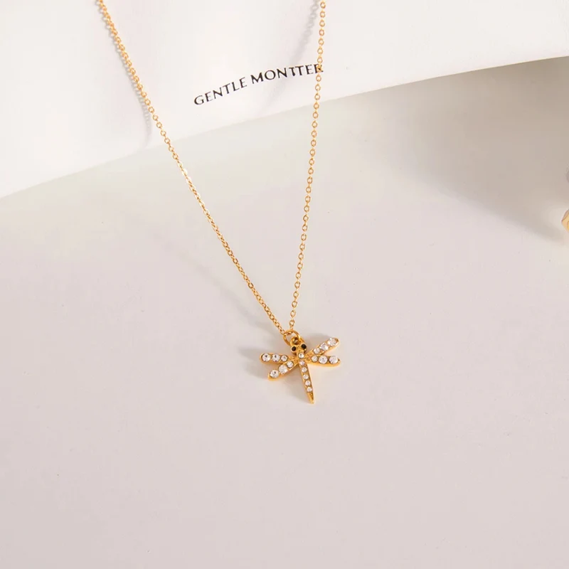Collier Libellule Strass