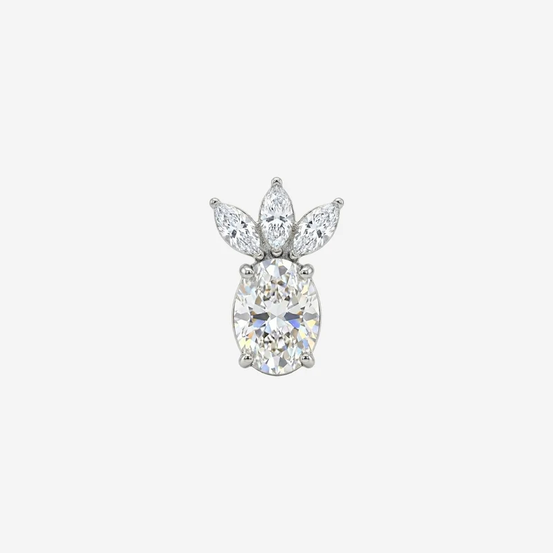 Piercing Ananas Cristal Brillant et Coloré (1 pièce)