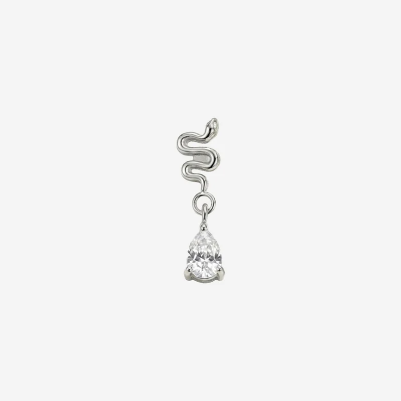 Piercing Petit Serpent Raffiné en Cristal (1 pièce)