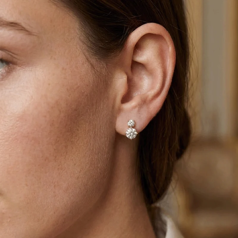 Piercing Double Cristal Élégant et Raffiné (1 pièce)