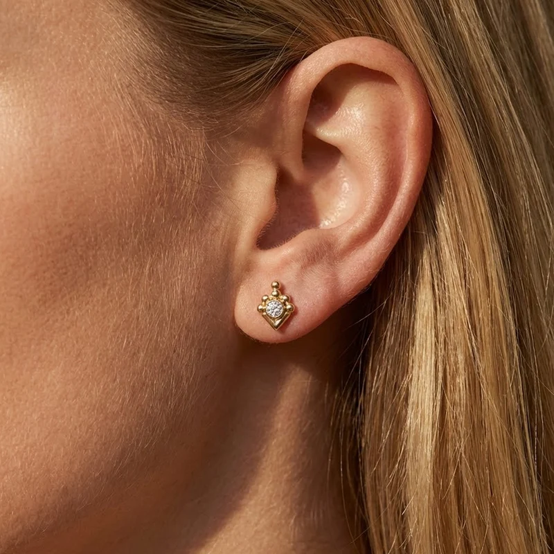 Piercing Bulles Raffiné avec Cristaux (1 pièce)