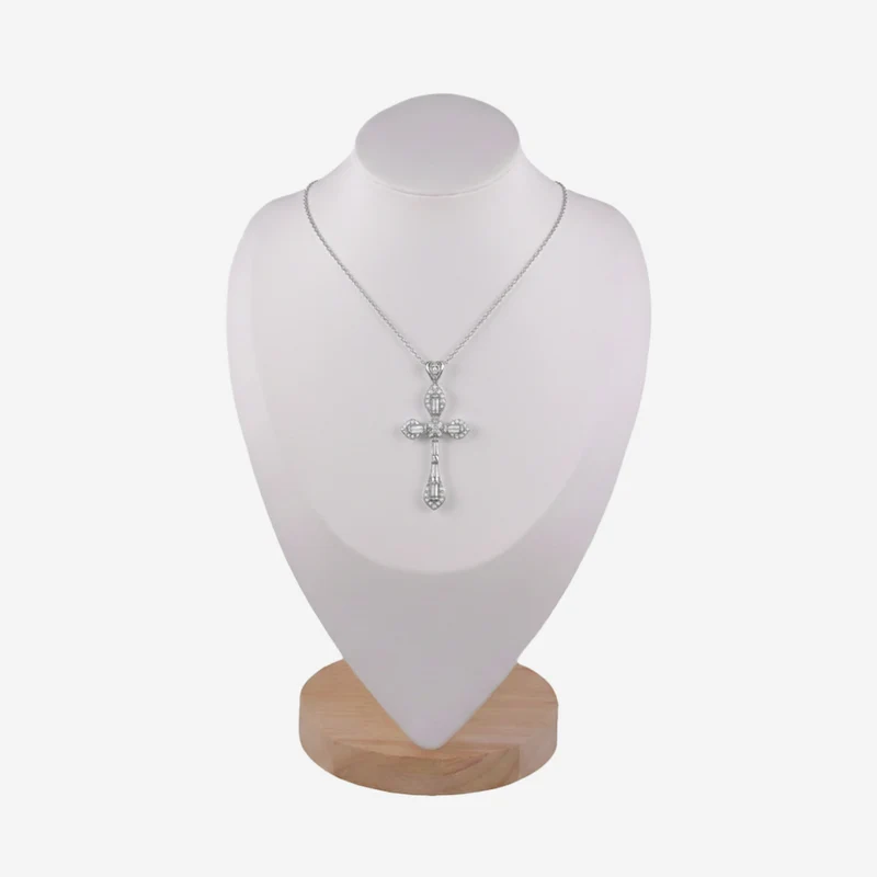 Collier Croix Minimaliste avec Cristaux Brillants
