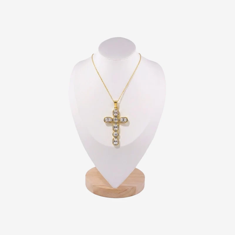 Collier Croix en Cristaux Raffiné
